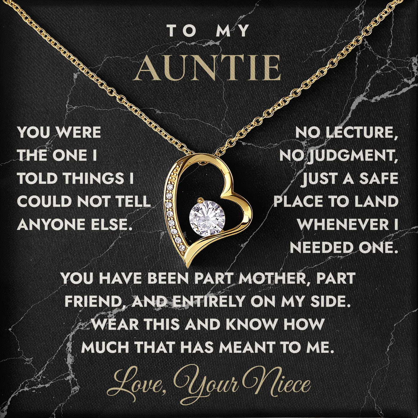 A Safe Place To Land Forever Love Necklace for auntie
